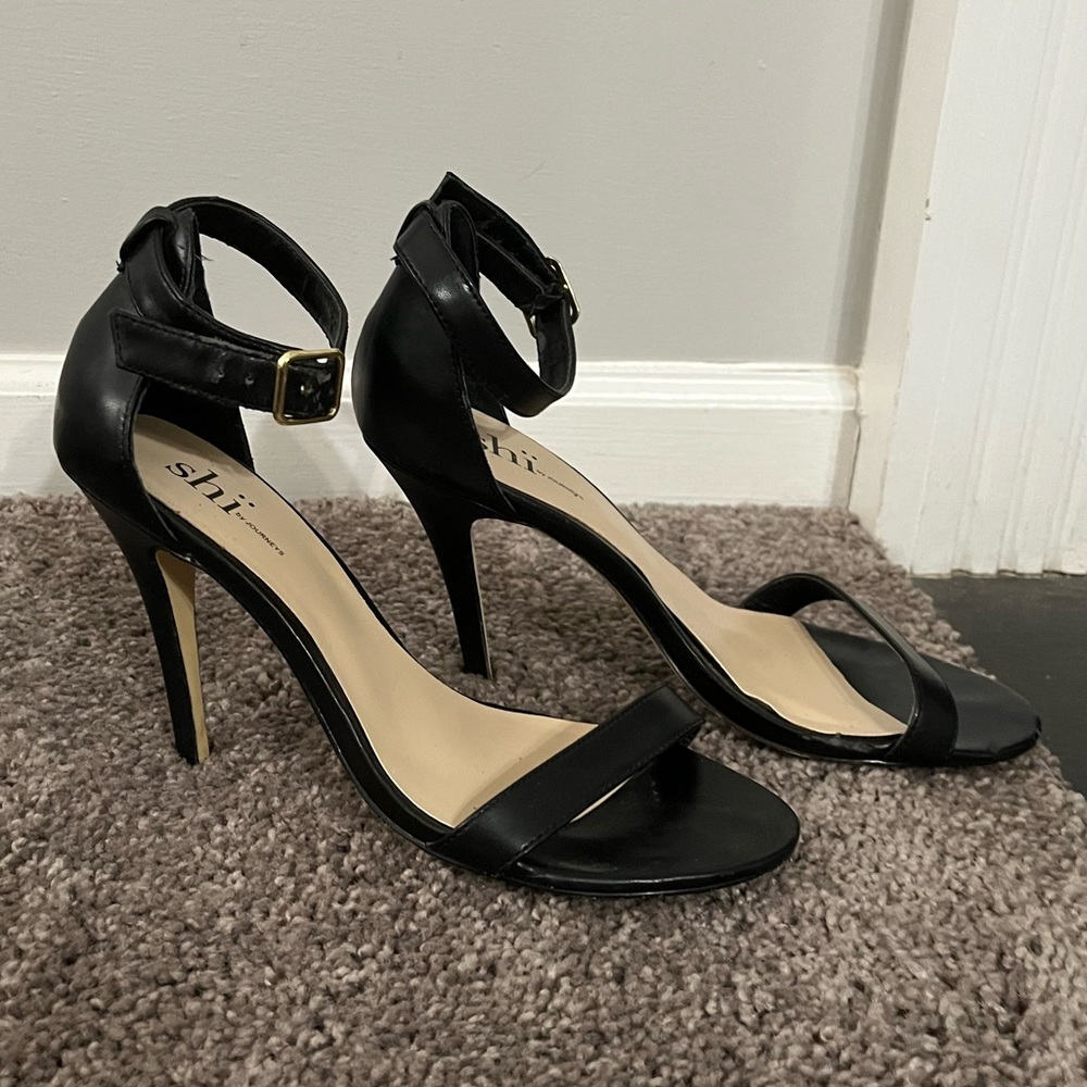 Black Strappy Pumps